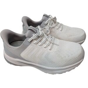 Orthofeet Men's Orthopedic Grey White Knit Sneakers Wide Walking Shoes‎ Size 8